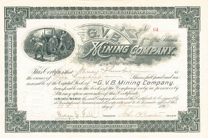 G.V.B. Mining Co. - Stock Certificate